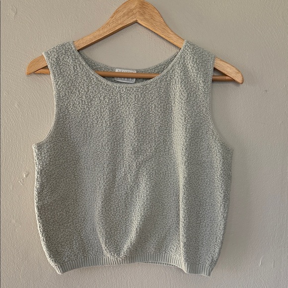Moda International Tops - Vintage Women's Gray knit Sleeveless Top medium